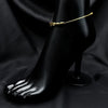gold-toned Anklet with circular cut beads