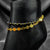 Gold double change anklet with black beads
