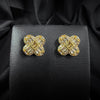 Gold Plated Leaf Clover Studs