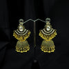 Gold Jhumka Earings With Small Dangling Beads