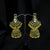 Gold Jhumka Earings With Small Dangling Beads