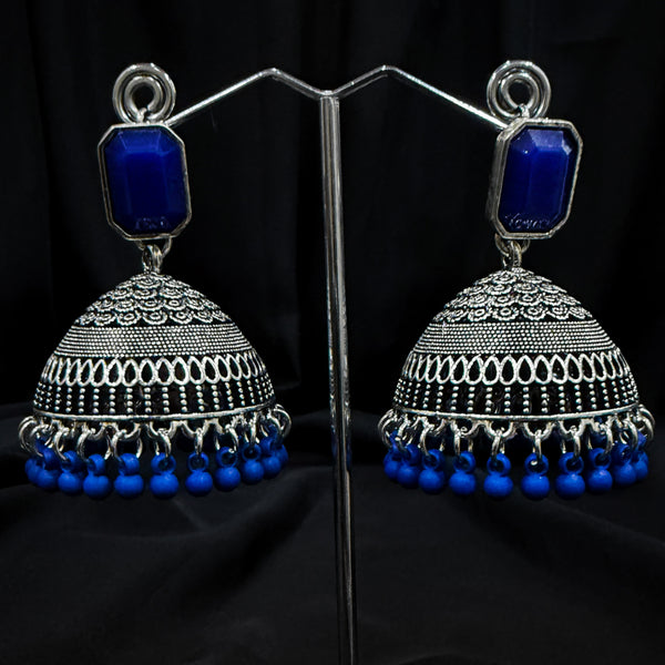 Blue Stone Traditional Jhumkas