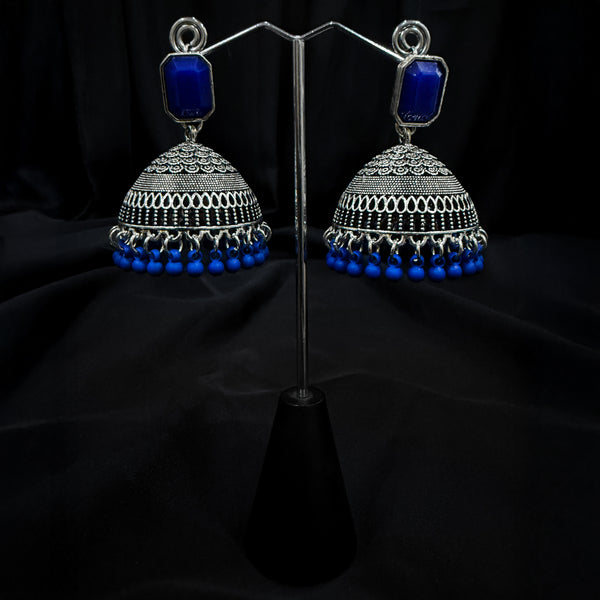 Blue Stone Traditional Jhumkas