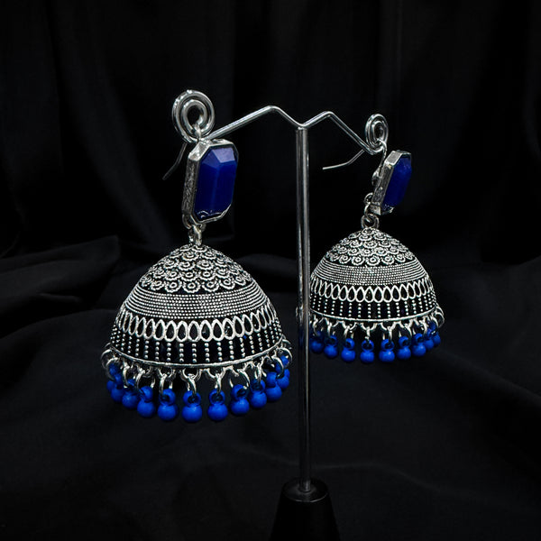 Blue Stone Traditional Jhumkas