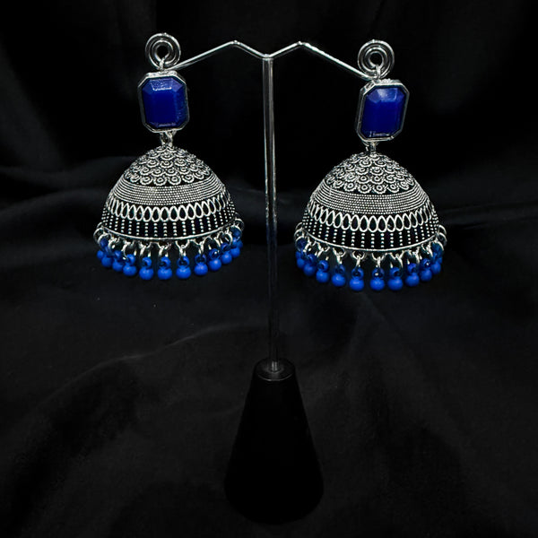 Blue Stone Traditional Jhumkas