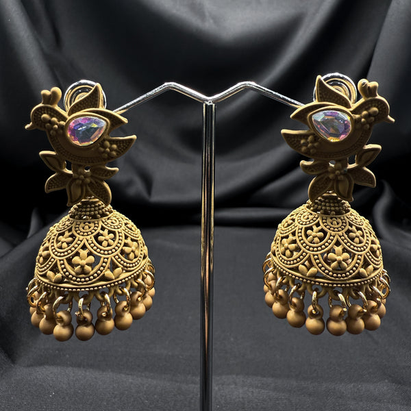Handcrafted Golden Jhumkas
