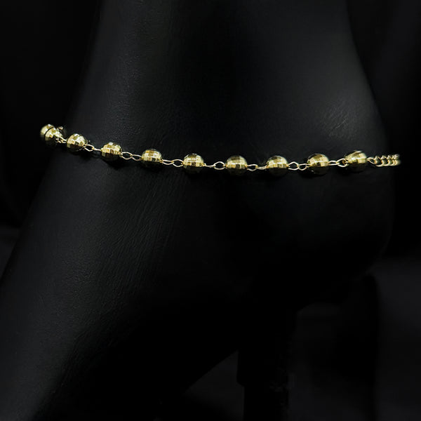 Gold Plated Beaded Anklet