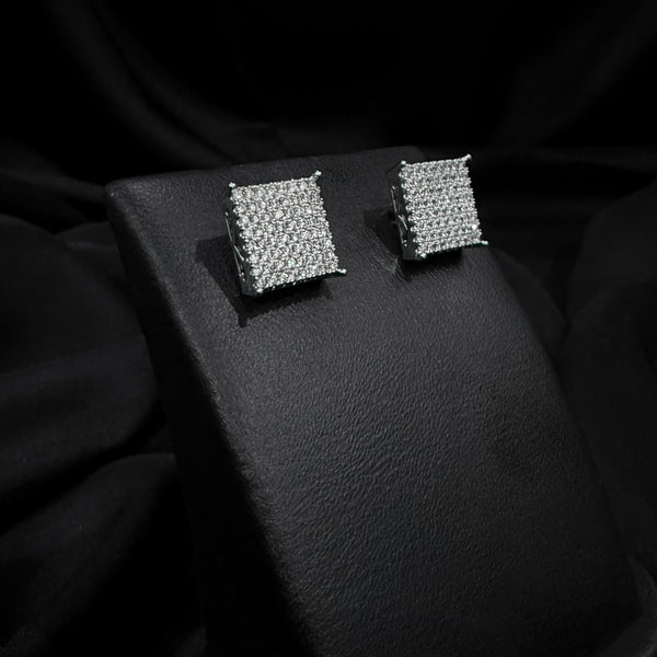 Sqaure Micro Pave Studs