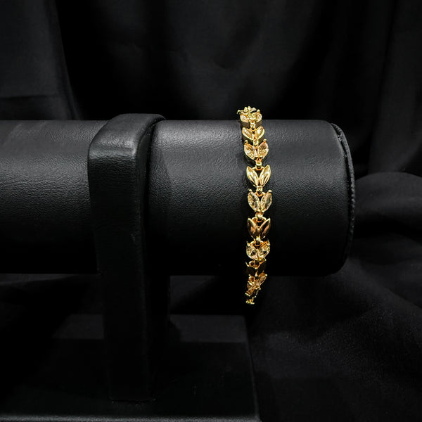 Gold Tone Leaf Bracelet