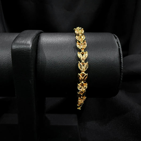 Gold Tone Leaf Bracelet