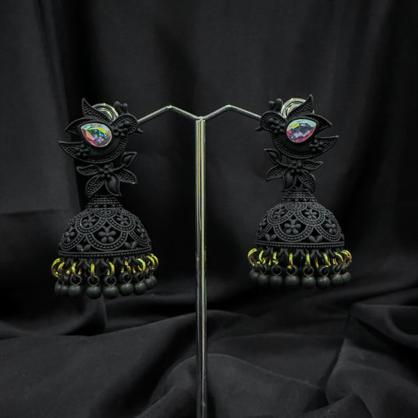 Handcrafted Black Jhumkas