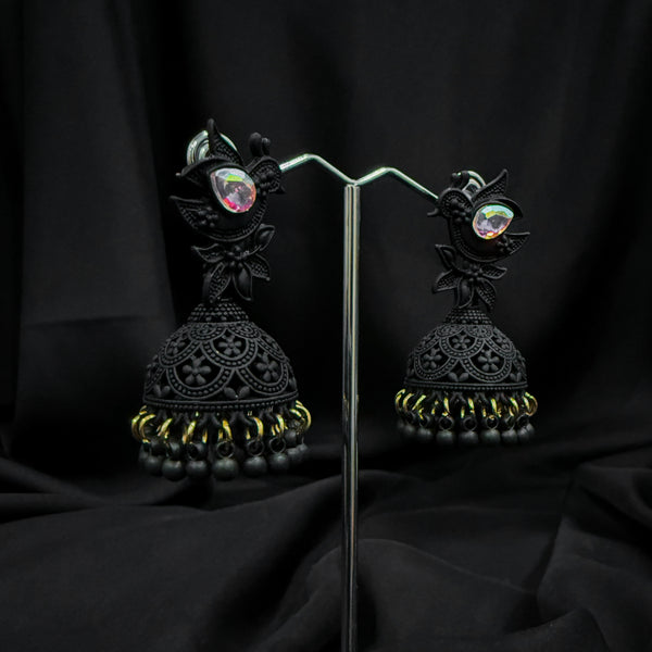 Handcrafted Black Jhumkas
