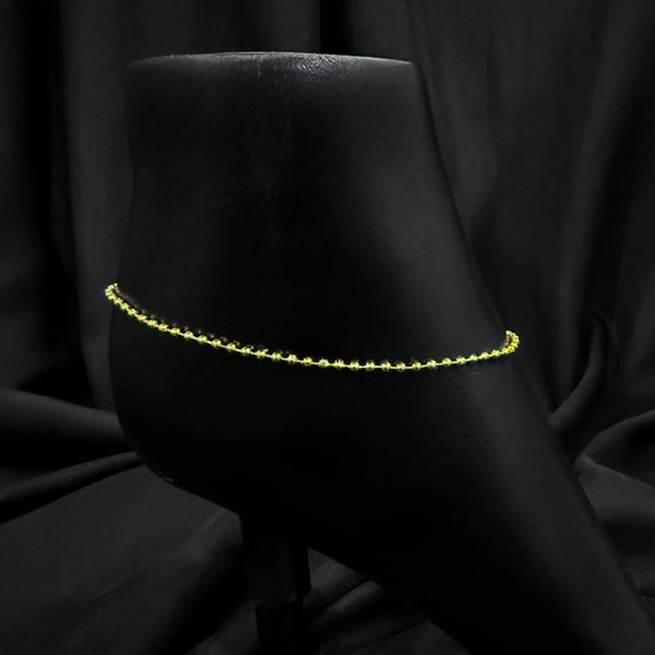 Gold Plated Beaded Chain Ankelt