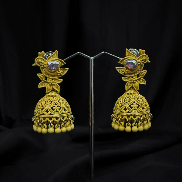 Handcrafted Yellow Jhumkas