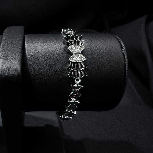 Silver Toned Bow-Shaped Braclet