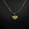 Gold Heart Stone Necklace