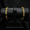 Gold Tone Greek Key Pattern Bracelet
