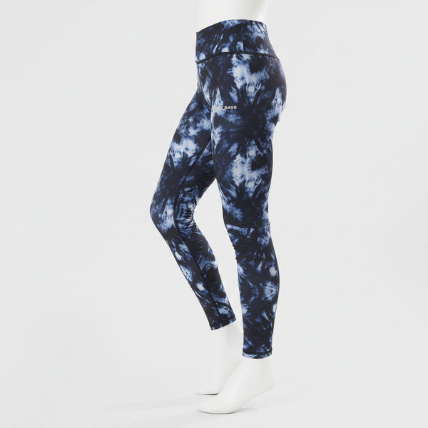 Blue tie-dye legging