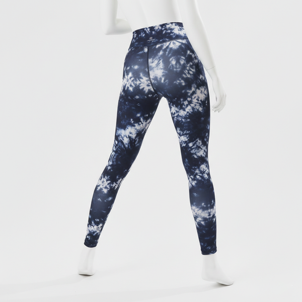 Blue tie-dye legging