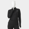 Black Quarter-Zip Funnel Neck Long Sleeve
