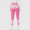 Neon pink and white pattern leggings