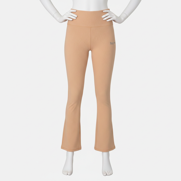 Silk Rave Ribbed High-Waisted Bell Bottom Leggings