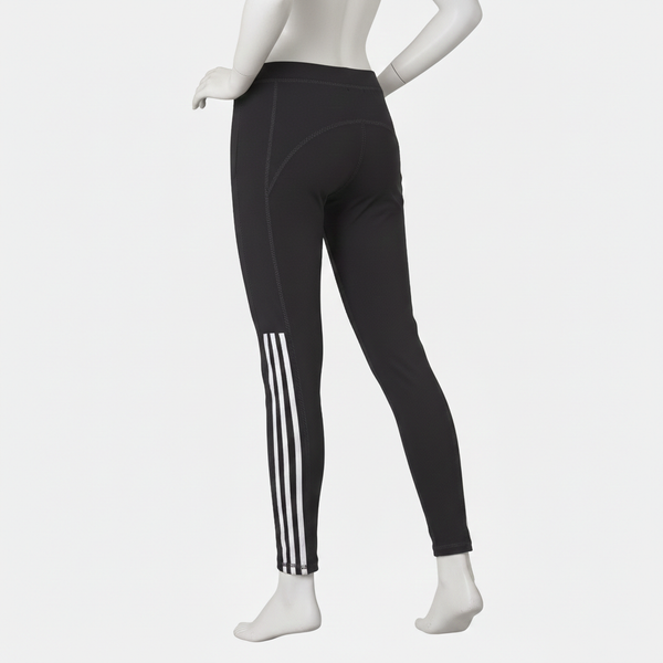 Silk Rave Black Leggings with Side Stripes
