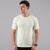 White Ribbed Crew Neck T shirt