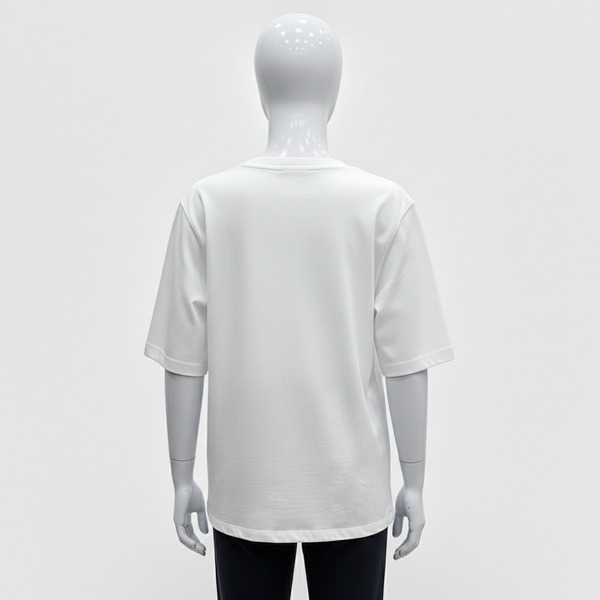 Plain White V-Neck Relaxed Fit Tshirt