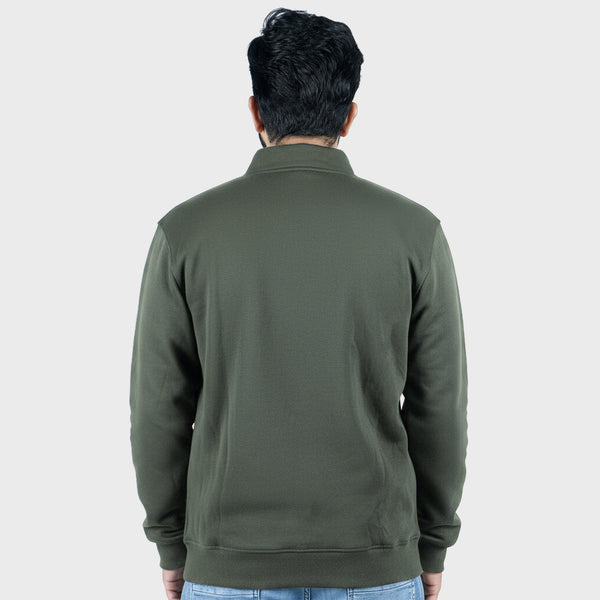 Unisex Green Full Zipper