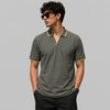 Charcoal V-Neck Polo