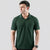 Green V-Neck Polo