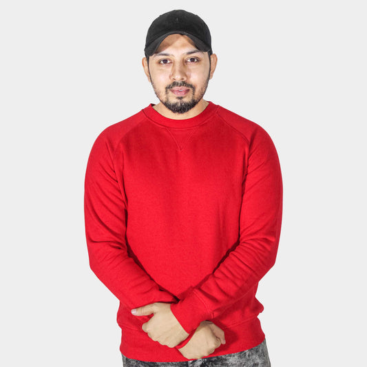Unisex Premium Scarlet Red Fleece Sweatshirt