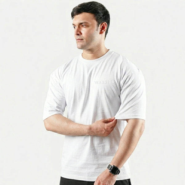 Warrior White Drop Shoulder