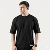Black Cotton Interlock Tshirt