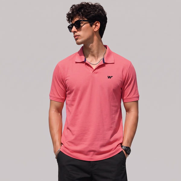 Pink Polo V-Neck