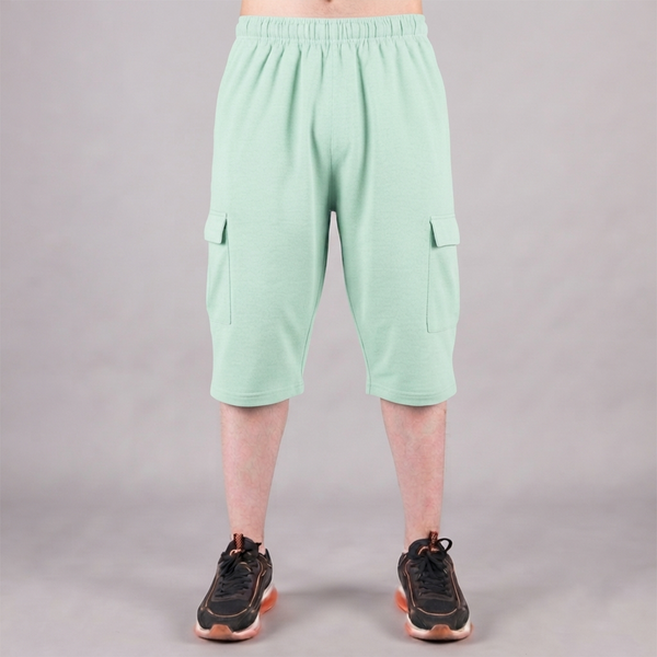 Mint Green 3 Quarter Shorts