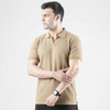 Beige V-Neck Polo