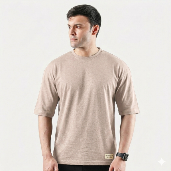 Sand Interlock Cotton Tshirt