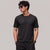 Black Plain Lycra Cotton Tshirt