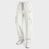 Pure Cotton Off White Cargo Trousers