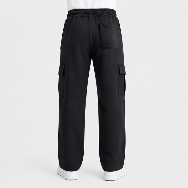 Pure cotton Black Cargo Trousers