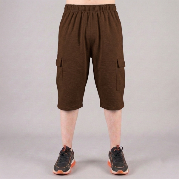 Chocolate Brown 3 Quarter Shorts