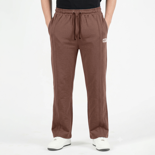 Choclate Brown Double Stitch loose fit Trousers