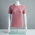 Pink Ribbed Crew Neck T shirt.
