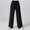 Premium Jet Black Loose Fit Cotton Interlock Trouser