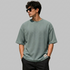 Sage Green Boxy Fit Pique Interlock Shirt