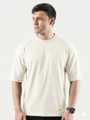 Off White Interlock Cotton Tshirt