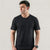 Black Plain Lycra Cotton Tshirt