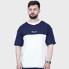Blue and White Side Panel T Shirt